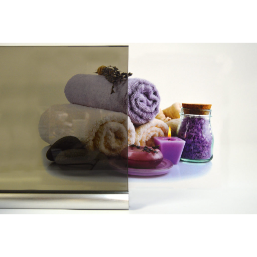 Bronze tinted glass sample showing warm tone