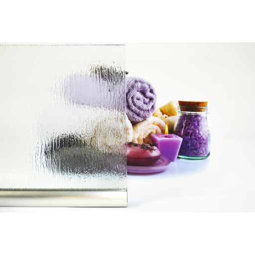 Rain glass sample showing textured obscurity