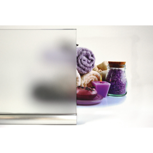 Satin etched frosted glass sample